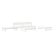 vidaXL 6 Piece Wood Large Garden Lounge Set in White