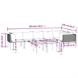vidaXL 8 Piece Poly Rattan Medium Garden Lounge Set in Gray/Beige