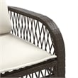 vidaXL 4 Piece Patio Sofa Set in White/Brown/Cream