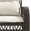 vidaXL 4 Piece Patio Sofa Set in White/Brown/Cream