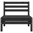 vidaXL 5 Piece Wood Medium Garden Lounge Set in Black