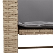 vidaXL Poly Rattan Medium Sofa Beige