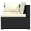 vidaXL Steel Large Garden Lounge Set in Black/Cream