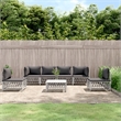 vidaXL 7 Piece Steel Garden Lounge Set in White/Gray