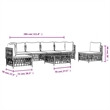 vidaXL 7 Piece Steel Garden Lounge Set in White/Gray