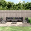 vidaXL 7 Piece Steel Garden Lounge Set in Gray/Anthracite