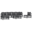 vidaXL 7 Piece Steel Garden Lounge Set in Gray/Anthracite