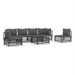 vidaXL 7 Piece Steel Garden Lounge Set in Gray/Anthracite