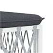 vidaXL 4 Piece Steel Garden Lounge Set in White/Gray