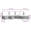 vidaXL 4 Piece Steel Garden Lounge Set in White/Gray