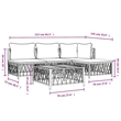 vidaXL 5 Piece Steel Large Garden Lounge Set in White/Gray