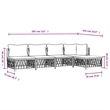 vidaXL 5 Piece Steel Garden Lounge Set in White/Gray