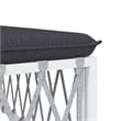vidaXL 5 Piece Steel Garden Lounge Set in White/Gray