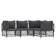 vidaXL 4 Piece Steel Garden Lounge Set in Gray/Anthracite