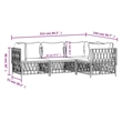 vidaXL 4 Piece Steel Garden Lounge Set in Gray/Anthracite