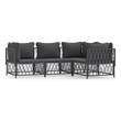 vidaXL 4 Piece Steel Garden Lounge Set in Gray/Anthracite