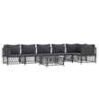 vidaXL 7 Piece Steel Garden Lounge Set in Anthracite