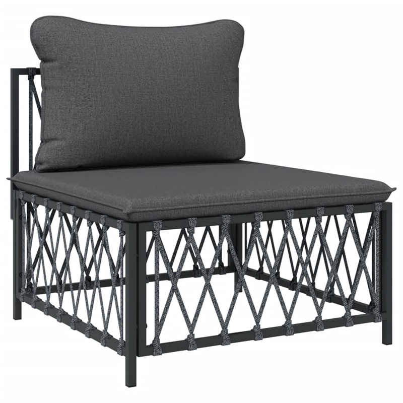 vidaXL 7 Piece Steel Garden Lounge Set in Anthracite