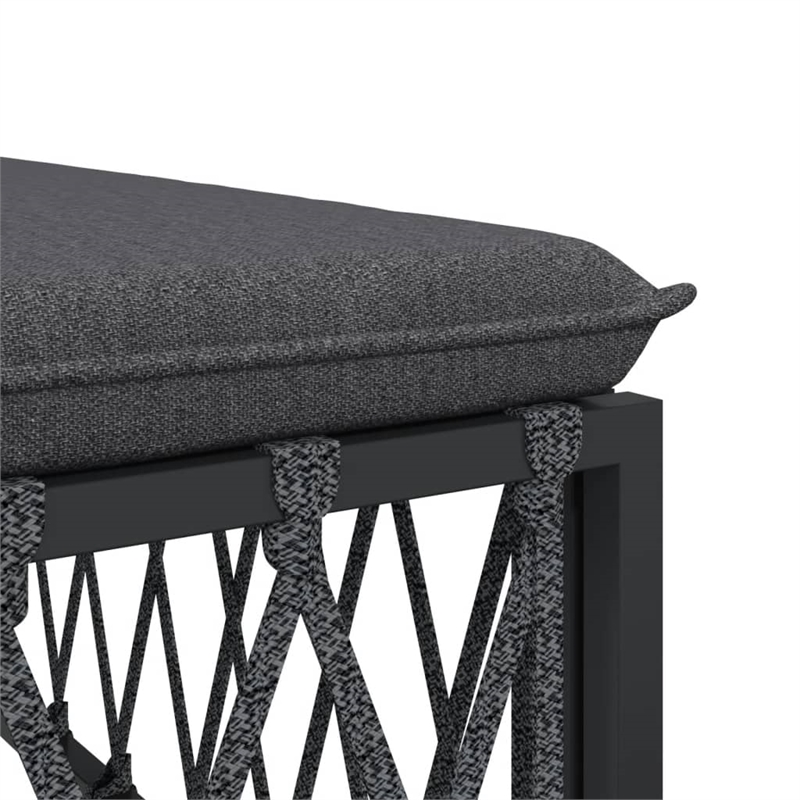 vidaXL 7 Piece Steel Garden Lounge Set in Anthracite
