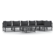 vidaXL 7 Piece Steel Garden Lounge Set in Anthracite