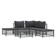 vidaXL 6 Piece Steel Garden Lounge Set in Anthracite