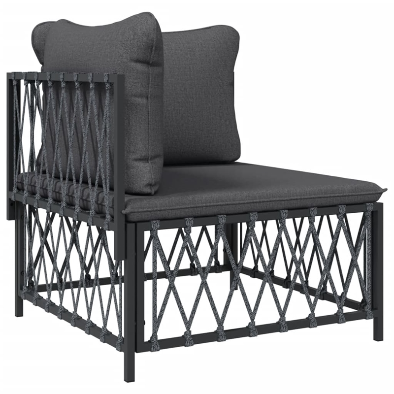 vidaXL 6 Piece Steel Garden Lounge Set in Anthracite
