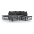 vidaXL 6 Piece Steel Garden Lounge Set in Anthracite