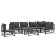vidaXL 7 Piece Steel Garden Lounge Set in Gray/Anthracite