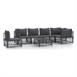 vidaXL 7 Piece Steel Garden Lounge Set in Gray/Anthracite