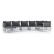 vidaXL 7 Piece Steel Garden Lounge Set in White/Gray