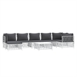 vidaXL 8 Piece Steel Garden Lounge Set in White/Gray