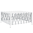 vidaXL 8 Piece Steel Garden Lounge Set in White/Gray