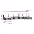 vidaXL 7 Piece Steel Garden Lounge Set in White/Gray