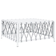 vidaXL 7 Piece Steel Garden Lounge Set in White/Gray
