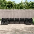 vidaXL 7 Piece Steel Garden Lounge Set in Gray/Anthracite