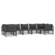 vidaXL 7 Piece Steel Garden Lounge Set in Gray/Anthracite