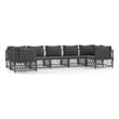 vidaXL 7 Piece Steel Garden Lounge Set in Gray/Anthracite