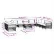 vidaXL 11 Piece Steel Garden Lounge Set in Anthracite