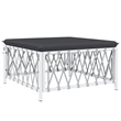 vidaXL 10 Piece Steel Small Garden Lounge Set in White/Gray
