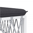 vidaXL 10 Piece Steel Small Garden Lounge Set in White/Gray