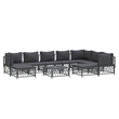 vidaXL 10 Piece Steel Garden Lounge Set in Anthracite