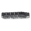 vidaXL 10 Piece Steel Garden Lounge Set in Anthracite