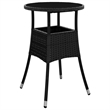 vidaXL 3 Piece Poly Rattan Small Bistro Set in Black