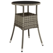 vidaXL 5 Piece Poly Rattan Bistro Set in Black/Gray