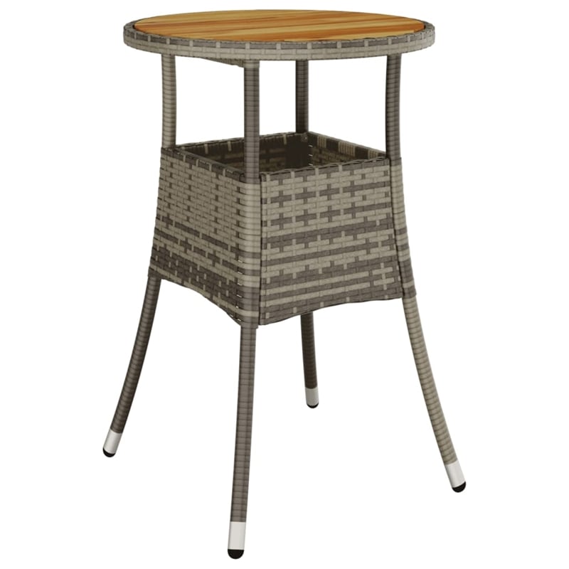 vidaXL 5 Piece Steel Bistro Set in Gray