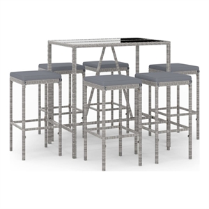 vidaXL Steel Bar Set in Black/Gray