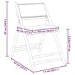 vidaXL Bamboo Small Bistro Set in Gray