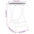 vidaXL Bamboo Small Bistro Set in Gray