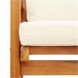 vidaXL 5 Piece Solid Acacia Wood Garden Lounge Set in White/Cream/Natural