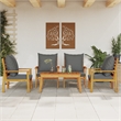vidaXL 5 Piece Solid Acacia Wood Garden Lounge Set in Gray